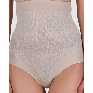 Powerlace High Waist Lace Shaping Brief-Light Beige