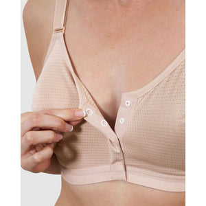 Silver Wirefree Press Stud Front Close Post Surgery Bra - Style Gallery