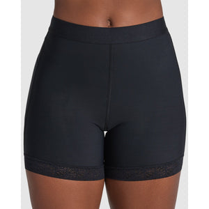 Mid-Rise Bottom-Lifting Shaper Shorts with Lace - Style Gallery