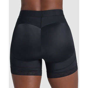 Mid-Rise Bottom-Lifting Shaper Shorts with Lace - Style Gallery