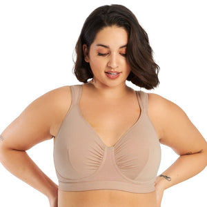 The Evie Plus Size Wirefree Cotton Comfort Bra