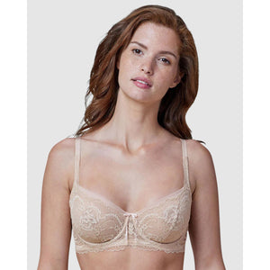 Minx Wired Lace Balconette Bra Cashmere/Blush