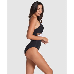 Sustainable Shaping One-Piece Swimsuit with Mesh - Style Gallery