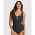 Glittery Tummy Shaping One-Piece Swimsuit with Mesh