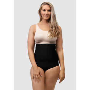 Just Enough Plus Size Ultra High Waist Shaping Brief-Black