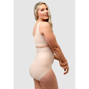 Just Enough Plus Size Ultra High Waist Shaping Brief-Warm Beige