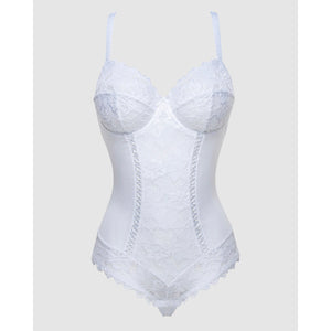 Arum Underwire Lace Bodysuit-White