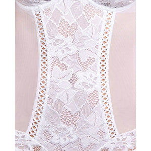 Arum Underwire Lace Bodysuit-White