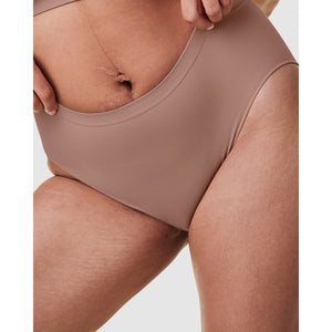 Recycled Nylon, Cotton & Modal High Waist Seamless Brief