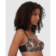 Entice Wired Sheer Lace Balconette Bra Black/Nylon