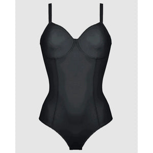 Moulded Underwire Cup Shaping Bodysuit-Black