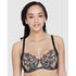 Entice Fuller Bust Sheer Lace Bra with Side Support Black/Nylon