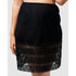 Trimmable Half Slip Lingerie Underskirt With Lace-Black