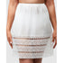 Trimmable Half Slip Lingerie Underskirt With Lace-White