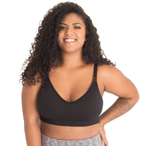 Alyssa Seamless Wirefree Nursing Bra-Jet Black