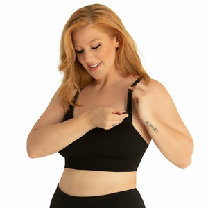 The Ashley - Seamless Comfort Maternity Nursing Bra-Black Onyx