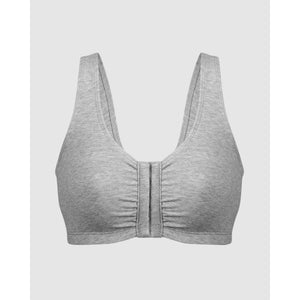 Front Close Wirefree Low-Impact Cotton Sports Bra - Style Gallery