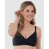 Striped Cotton Lightly Lined Wirefree Plunge Bra