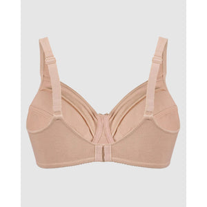 Satin Trim Wirefree Unlined Cotton Bra - Style Gallery