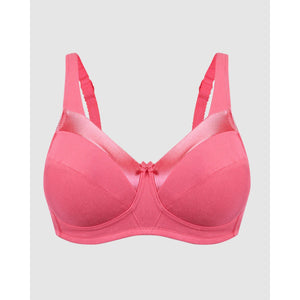 Satin Trim Wirefree Unlined Cotton Bra - Style Gallery