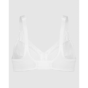 Satin Trim Wirefree Front Close Cotton Bra - Style Gallery