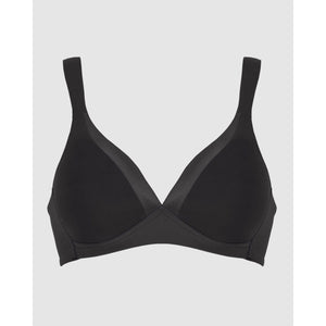 The Wednesday Wireless T-Shirt Bra with Padded Straps-Black