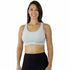 Serena Cotton Wirefree Racerback Plus Size Sports Bra-Heather Grey