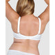 Wirefree Soft Jacquard Cotton Bra-White