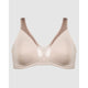 Moulded Soft Cup Wirefree Bra With Satin Trim-Light Beige