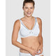 Moulded Soft Cup Wirefree Bra With Satin Trim-White