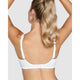 Moulded Soft Cup Wirefree Bra With Satin Trim-White