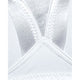 Moulded Soft Cup Wirefree Bra With Satin Trim-White