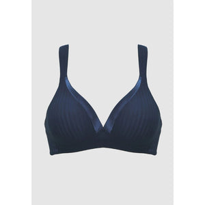 The Wednesday Wide Strap Wirefree Bra-Navy