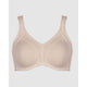 Side Smoothing Organic Cotton Wirefree Minimiser Bra-Light Beige