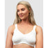 Side Smoothing Organic Cotton Wirefree Minimiser Bra-White