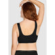 Wellness Padded Wirefree Front Close Bra-Black