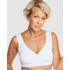 Wellness Padded Wirefree Front Close Bra-White