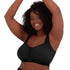 Lillian Wirefree Back Smoothing Front Close Bra-Black