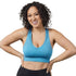 Lea Plus Size Wireless Racerback Sports Bra-Arctic Blue