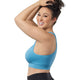 Lea Plus Size Wireless Racerback Sports Bra-Arctic Blue