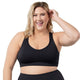 Lea Plus Size Wireless Racerback Sports Bra-Black