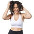 Lea Plus Size Wireless Racerback Sports Bra-White