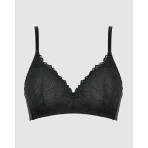 The Friday Wirefree Recycled Lace Bra-Black