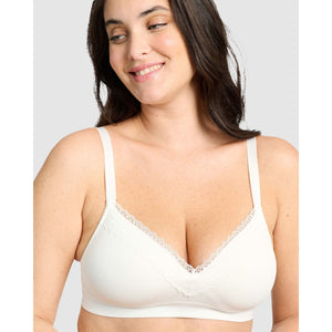 Agathe Comfortable Padded Wirefree Bra with Lace