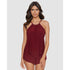 Halo Effect Goldie Romper-Style Underwired Swimsuit-Merlot