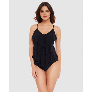 Solids Rita Slimming Tiered Tankini Top