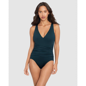 Plot Twist Valerie One Piece Shaping Swimsuit-Verdigris