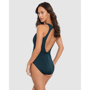 Plot Twist Valerie One Piece Shaping Swimsuit-Verdigris