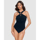 Square Cut Liza High Neck Shaping Swimsuit - Style Gallery