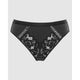 Coton D'Arum Organic Cotton Brief with Lace-Black